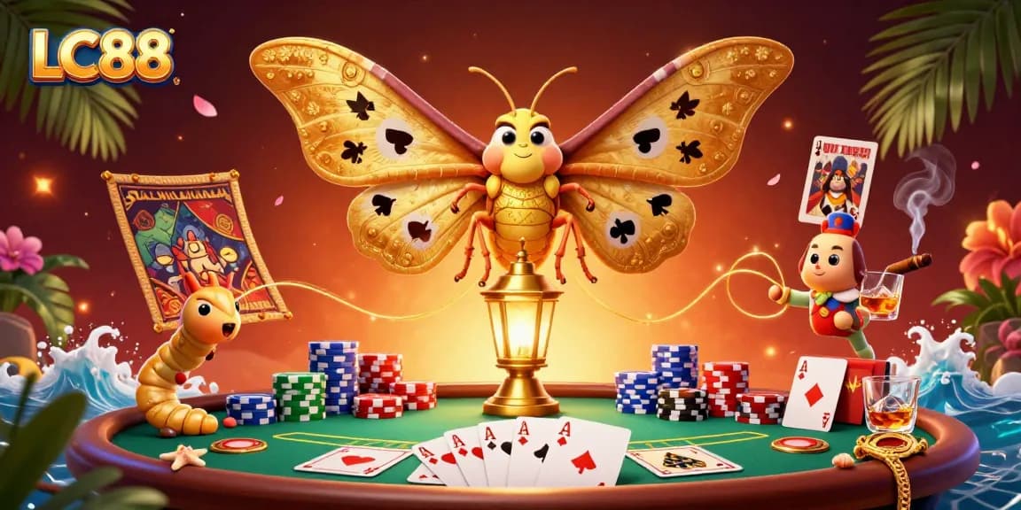 Play exciting games at LC88 while enjoying vibrant casino scenes illustrated with rich details.