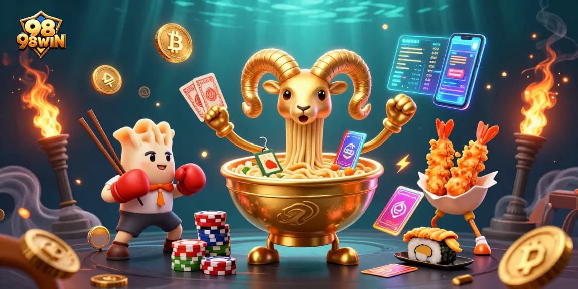 Experience thrilling casino action with 98WIN's vibrant characters and dynamic game elements.