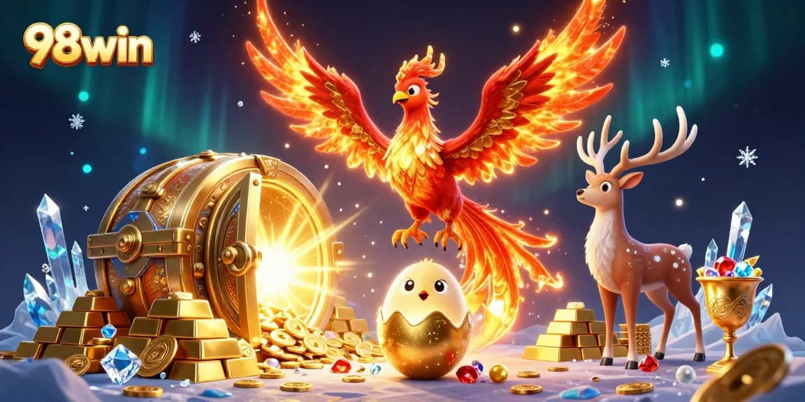 Experience excitement with 98win's vibrant casino atmosphere featuring dynamic games and dazzling treasures.