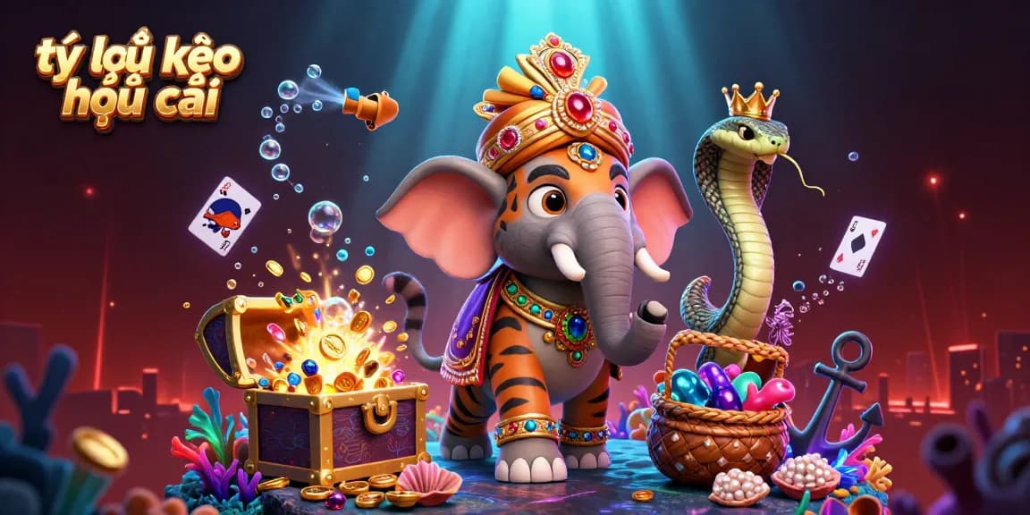 Engage with tỷ lệ kèo nhà cái as the Indian maharaja tiger and elephant create a vibrant casino scene.
