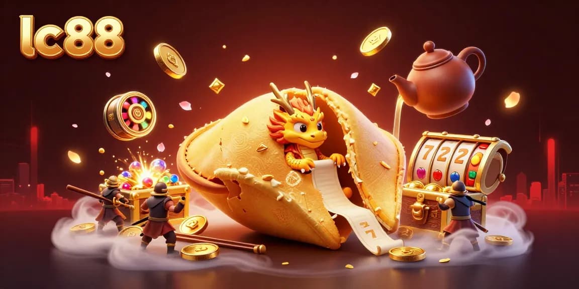 Engage with lc 88's thrilling casino scene featuring vibrant slot elements and dynamic characters.