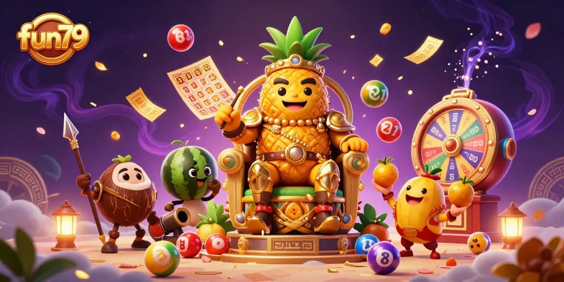 Engage in thrilling gameplay at fun79 with lively characters in a casino setting filled with vibrant betting elements.