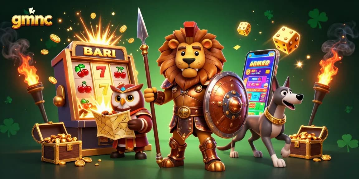Experience thrilling gaming at the gmnc club, showcasing a vibrant casino atmosphere with dynamic characters and elements.