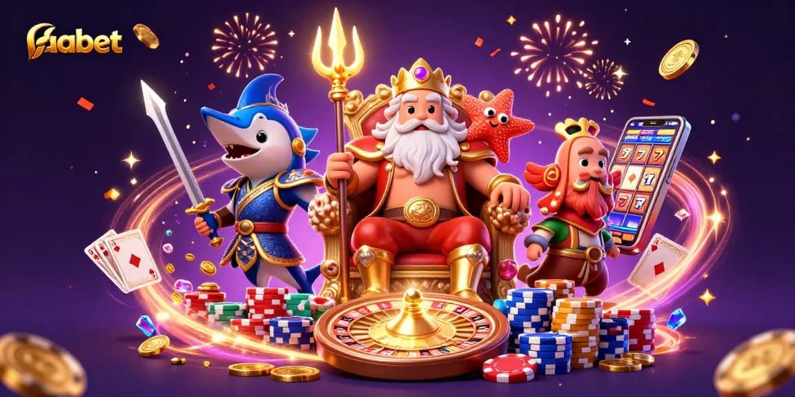 Experience the excitement of fabet with Neptune and casino treasures in a dazzling scene.
