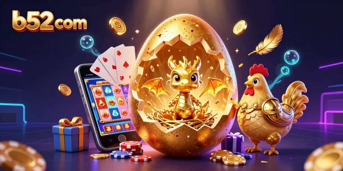 Spin the reels with excitement at b52 com while a golden dragon guards poker treasures.