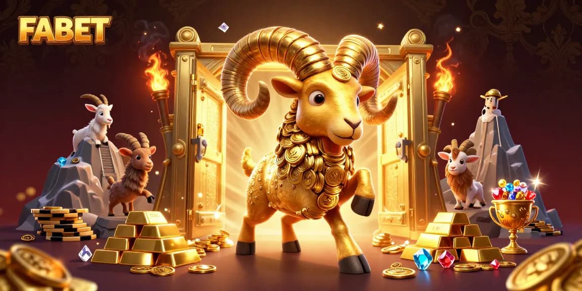 Experience FABET's thrilling gaming action with a dynamic 3D scene full of excitement and riches.