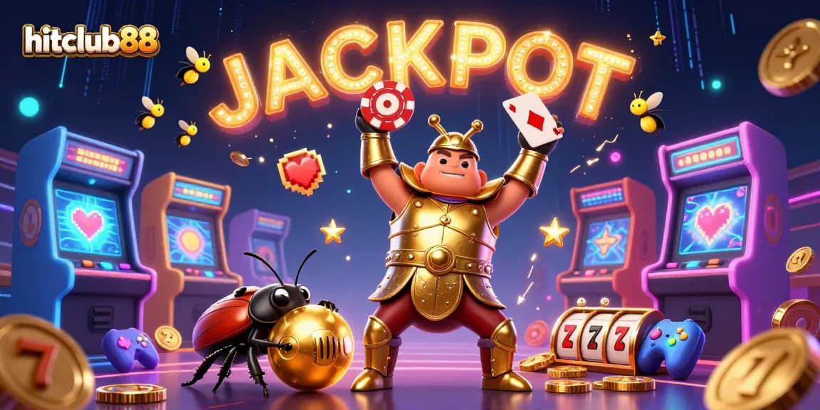 Play and win big at hitclub88 with vibrant casino-themed characters and game elements.