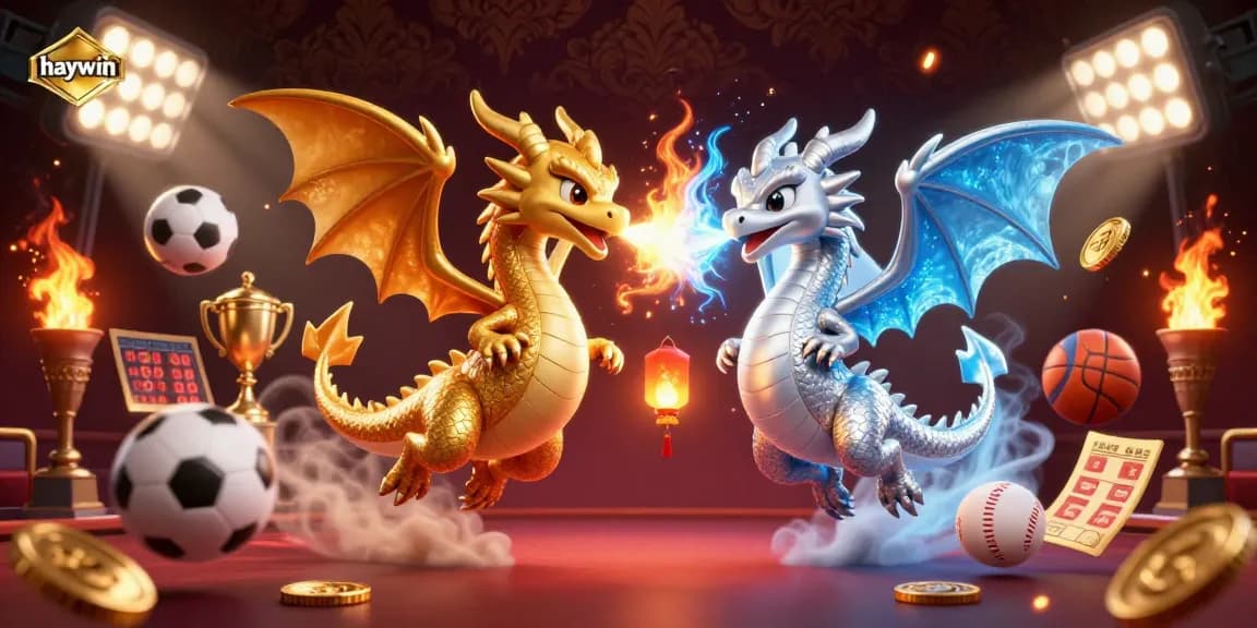 Experience the excitement of betting at haywin with dynamic 3D dragons and sports elements.