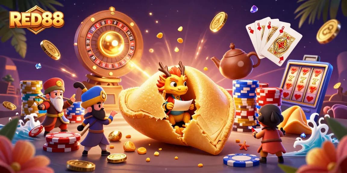 Play exciting games at RED88 with a golden theme and a carnival atmosphere.