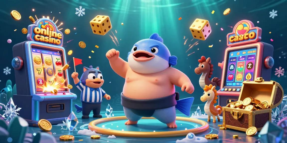 Experience the thrill of an online casino with vibrant characters and dynamic gaming elements.