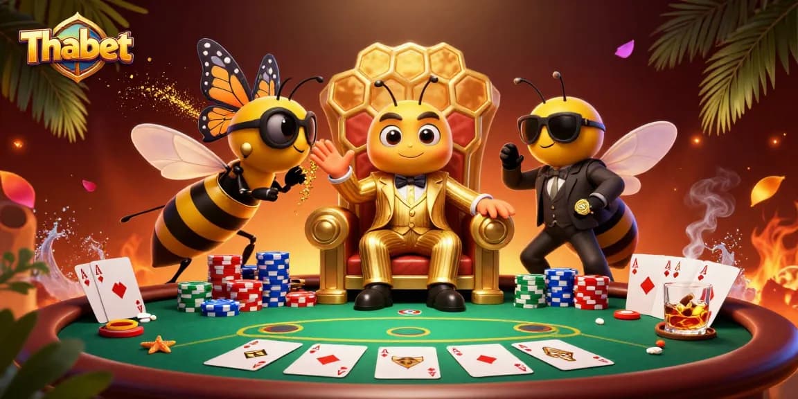 Engage with Thabet's thrilling poker action featuring intense gameplay and vibrant casino elements.