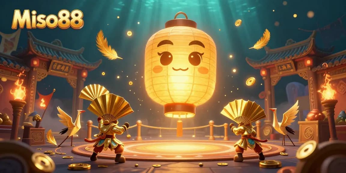Experience winning moments at Miso88 with dynamic 3D casino illustration showcasing exciting game elements.
