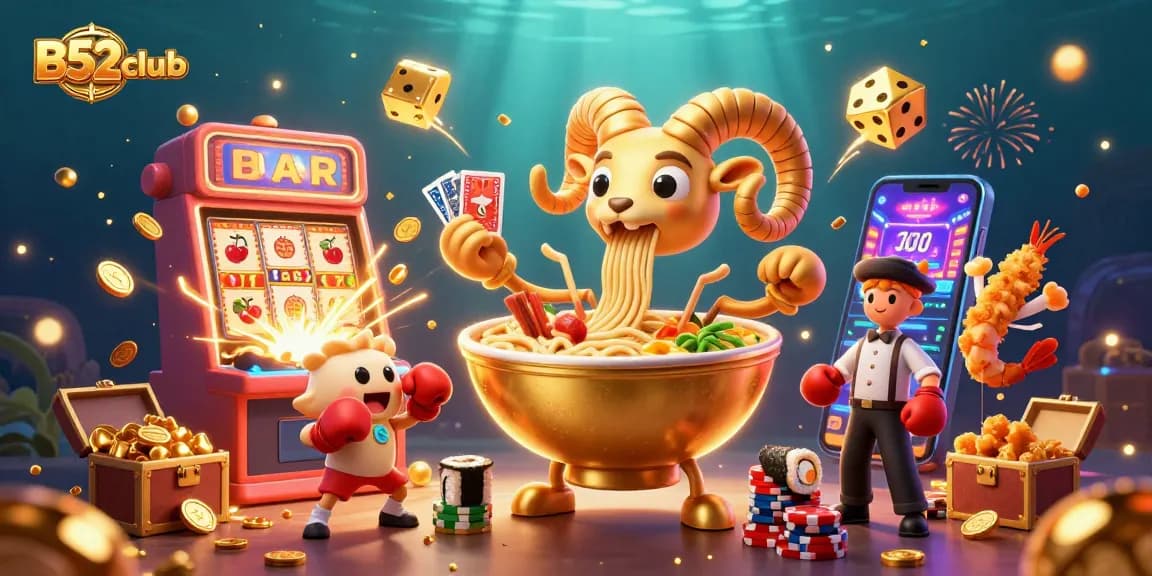 Engage in thrilling gameplay at B52club with dynamic characters and vibrant casino elements.