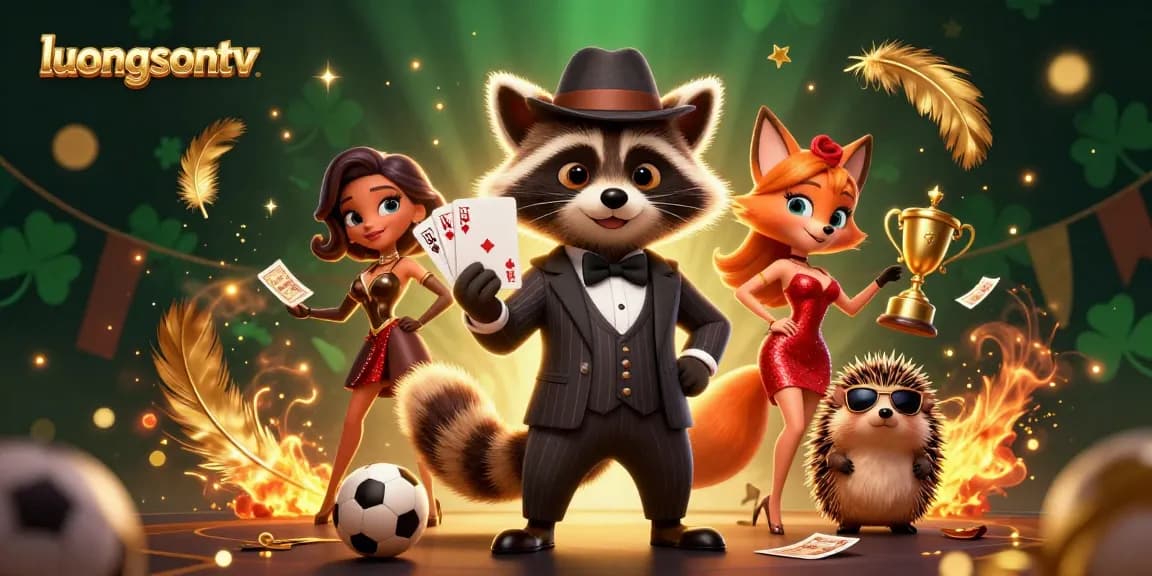 Watch exciting matches on luongsontv with a charming raccoon, fox, and hedgehog in 3D.
