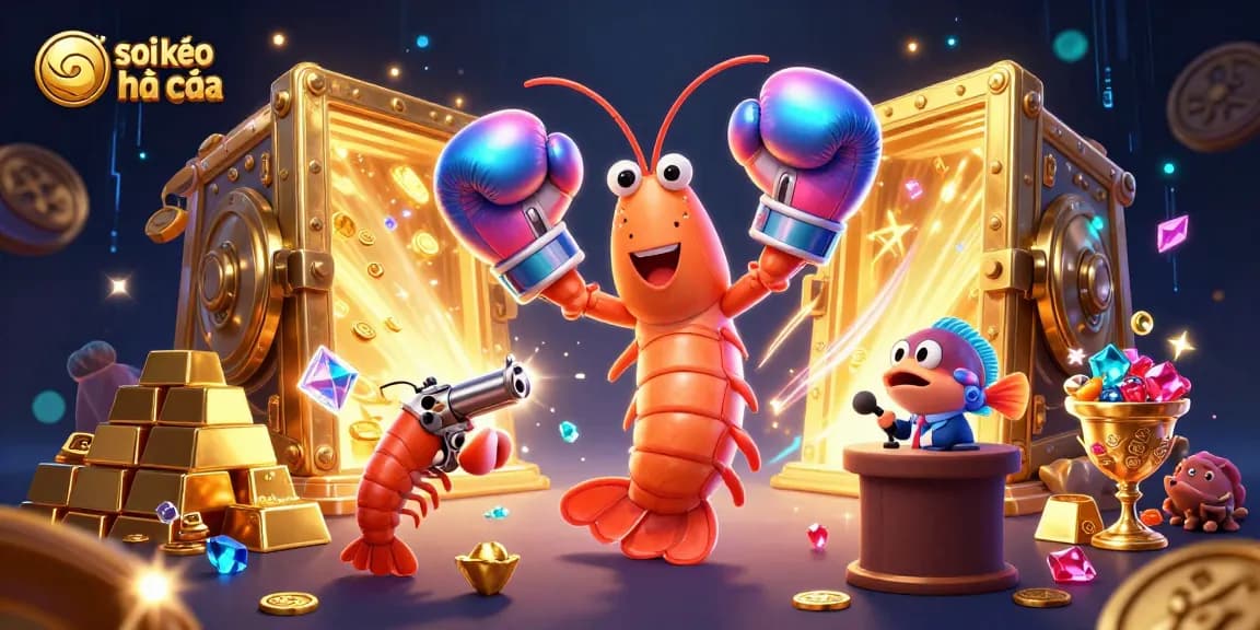 Soi kèo nhà cái with vibrant underwater characters and dynamic treasure elements for sports betting excitement