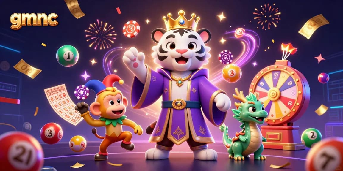 Engage in exciting casino action with gmnc's vibrant game characters and lively elements.