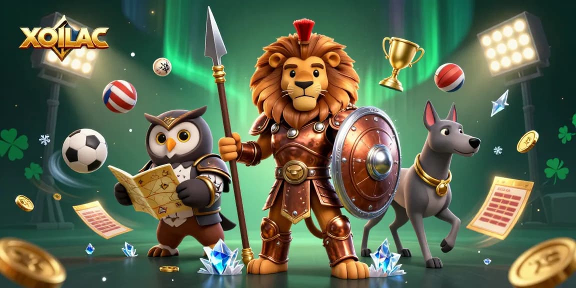 Experience winning strategies with XOILAC's dynamic sports betting illustration filled with action and excitement.