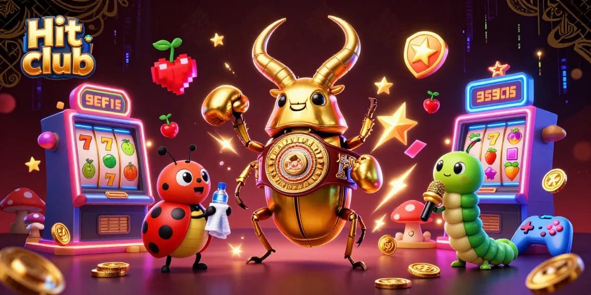 Certain characters engage at the Hit club casino, featuring a giant beetle and ladybug with casino-themed elements