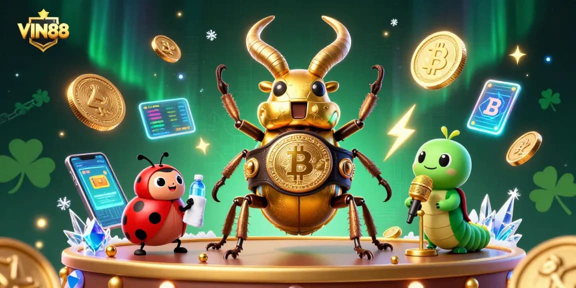 Experience thrilling gameplay at VIN88 with engaging characters and vibrant casino elements.