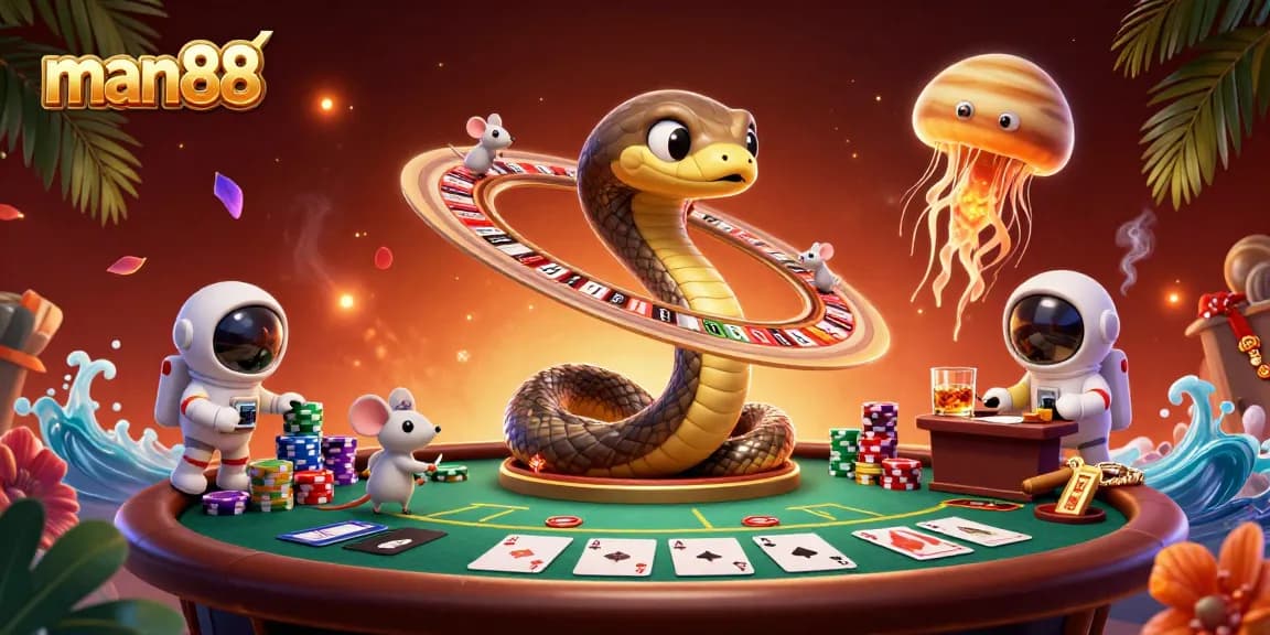Bet on man88 with cosmic excitement featuring unique characters and vibrant gaming elements!
