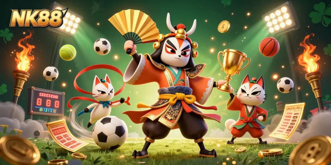 Experience exhilarating wins at NK88 with vibrant sports-themed gaming elements and dynamic characters.