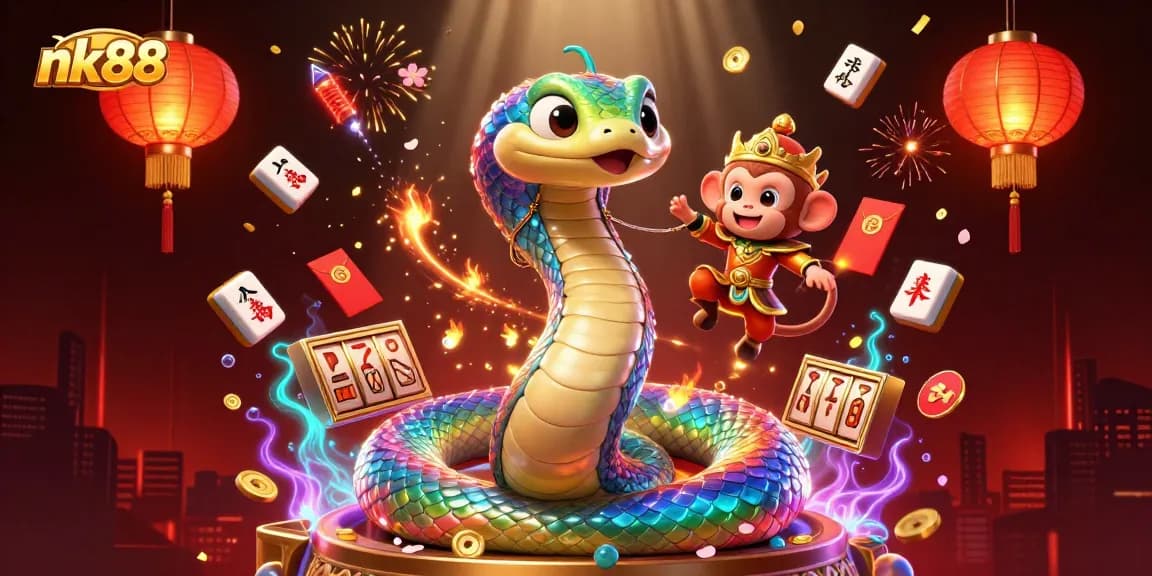 Experience winning with nk88; vibrant casino fantasy with slot elements and magical creatures.