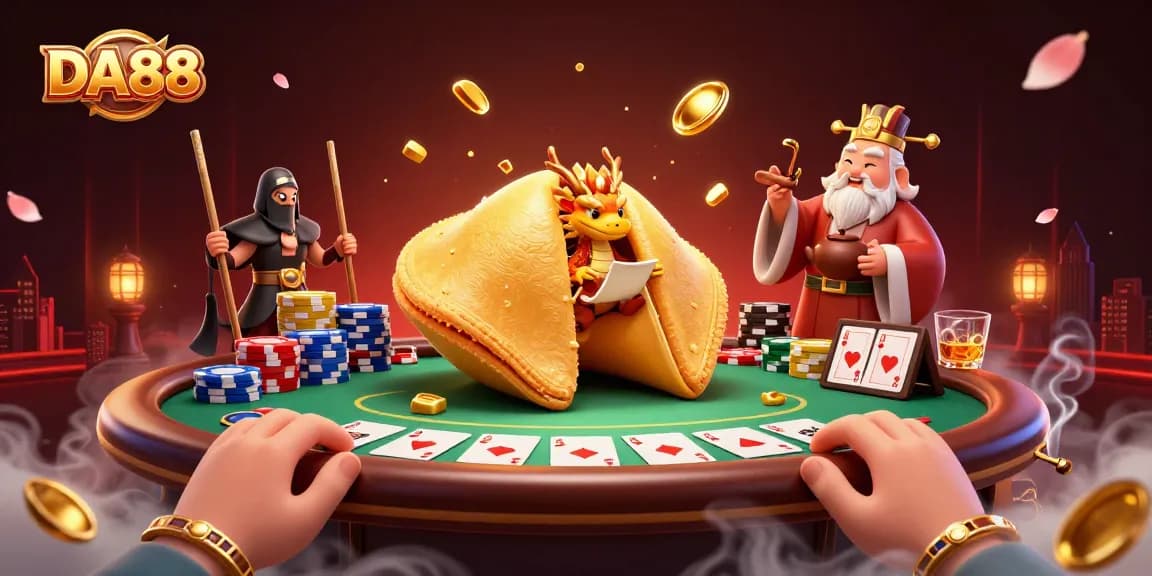 Win big at DA88 with a vibrant 3D casino scene featuring stunning characters and poker action.