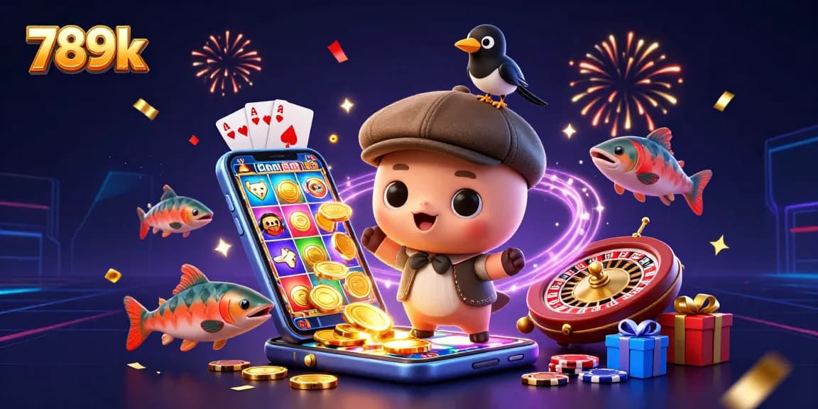 789k players conquer slots with a playful baby Nessie and gold-loving magpie in a vibrant casino atmosphere.