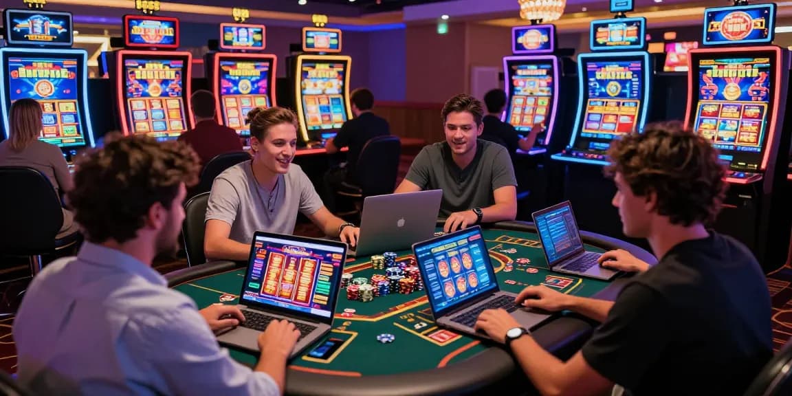 Exciting online casino scene with players experiencing slot gacor games and vibrant graphics.