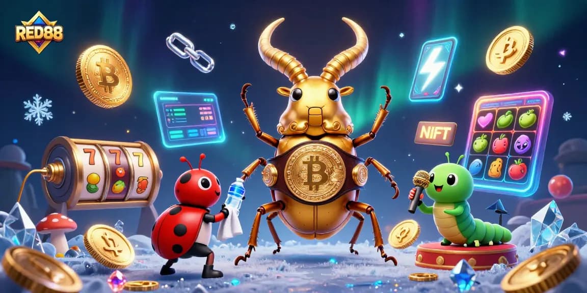 Experience thrilling casino action with RED88's immersive gaming elements and vibrant 3D illustrations.
