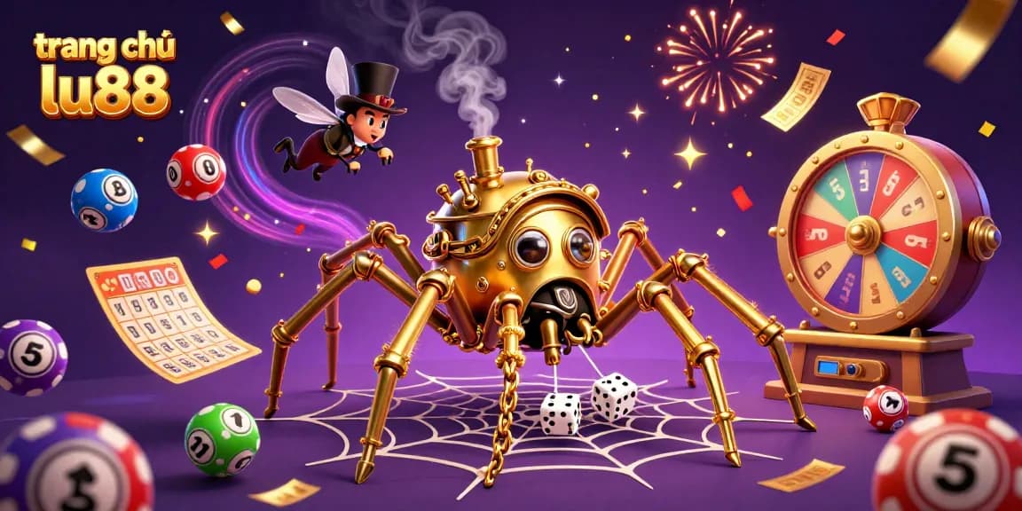 Engage in thrilling gameplay at trang chủ lu88, featuring a vibrant 3D casino illustration packed with immersive elements.