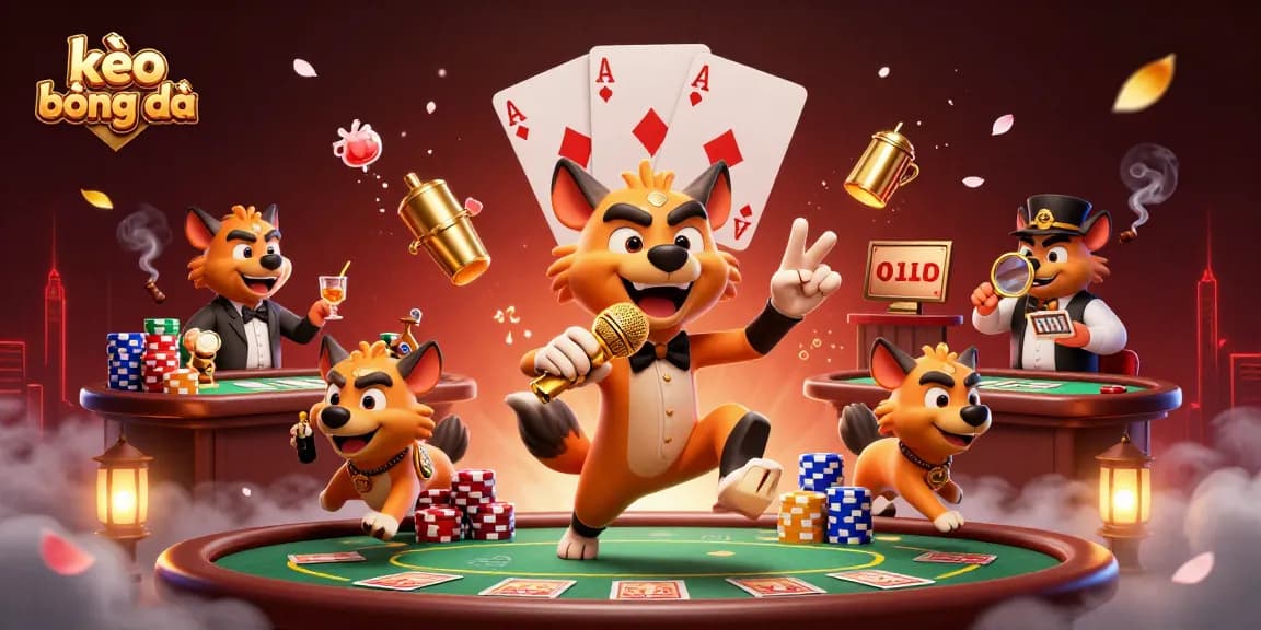 Engage with kèo bóng đá as hyenas showcase casino fun and action in a vibrant scene
