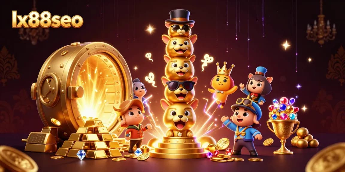 Experience the thrill of winning at lx88seo with vibrant casino totems and treasures.
