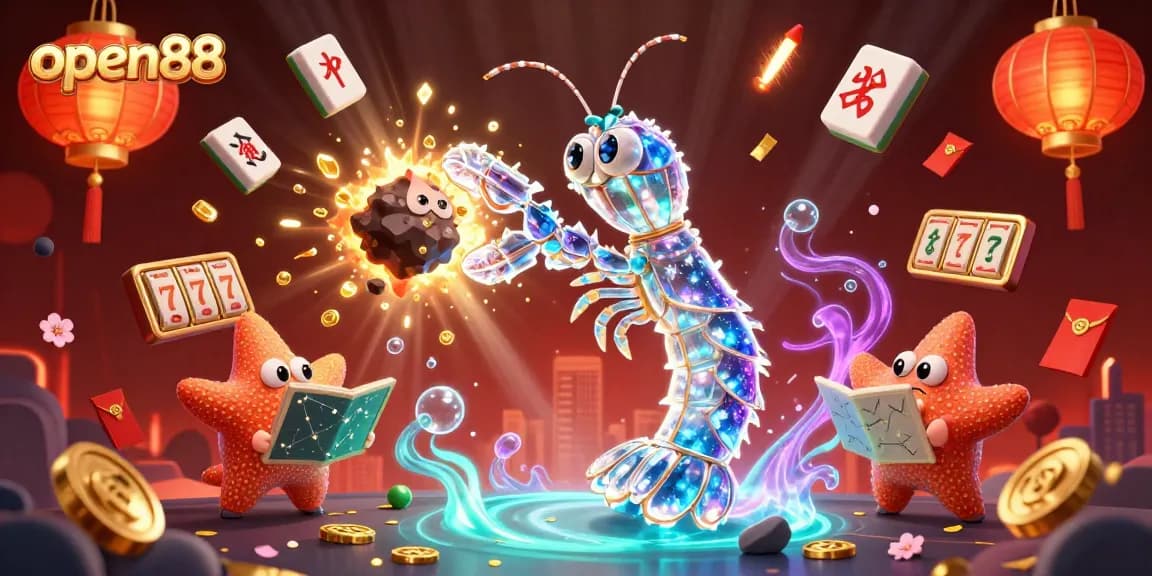 Engage in thrilling slot gameplay with open88's vibrant 3D casino scene featuring dynamic action and spectacular treasures.