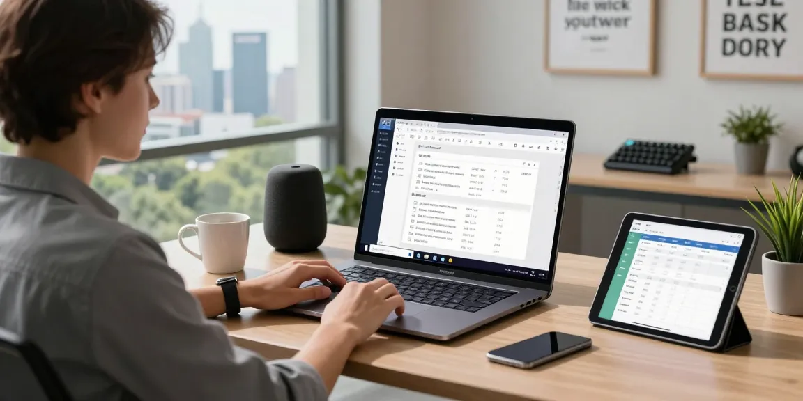 Download WPS Office showcased in a modern office workspace with laptop and stationery.