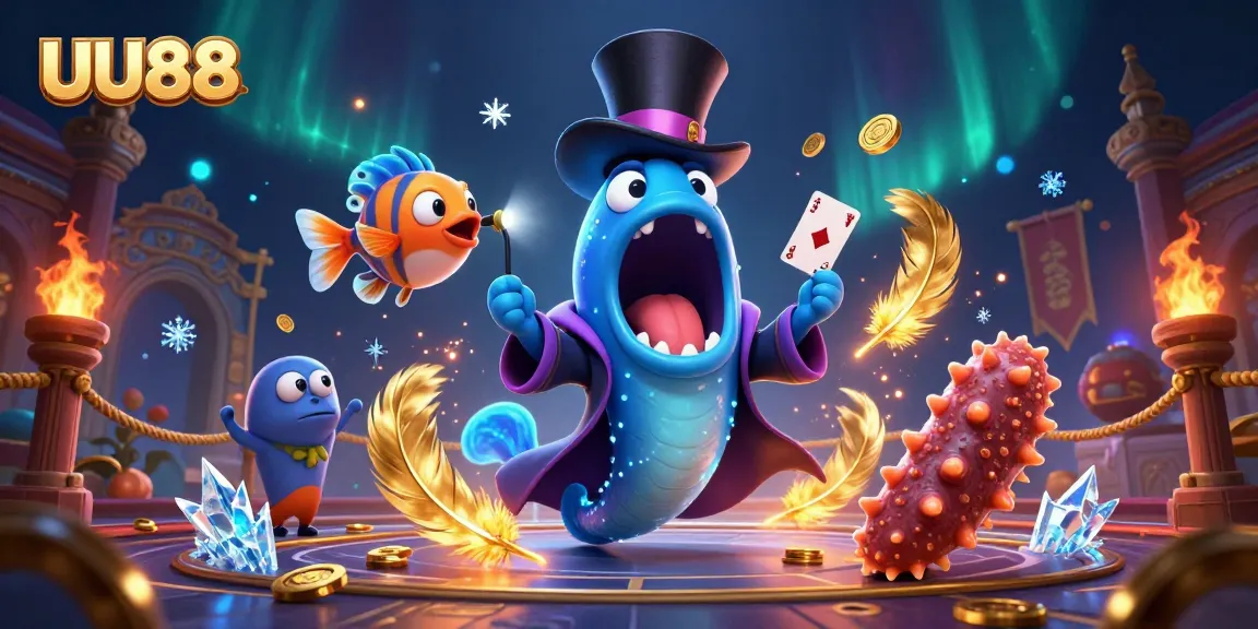 Experience the excitement of UU88 with a captivating scene of underwater card magic