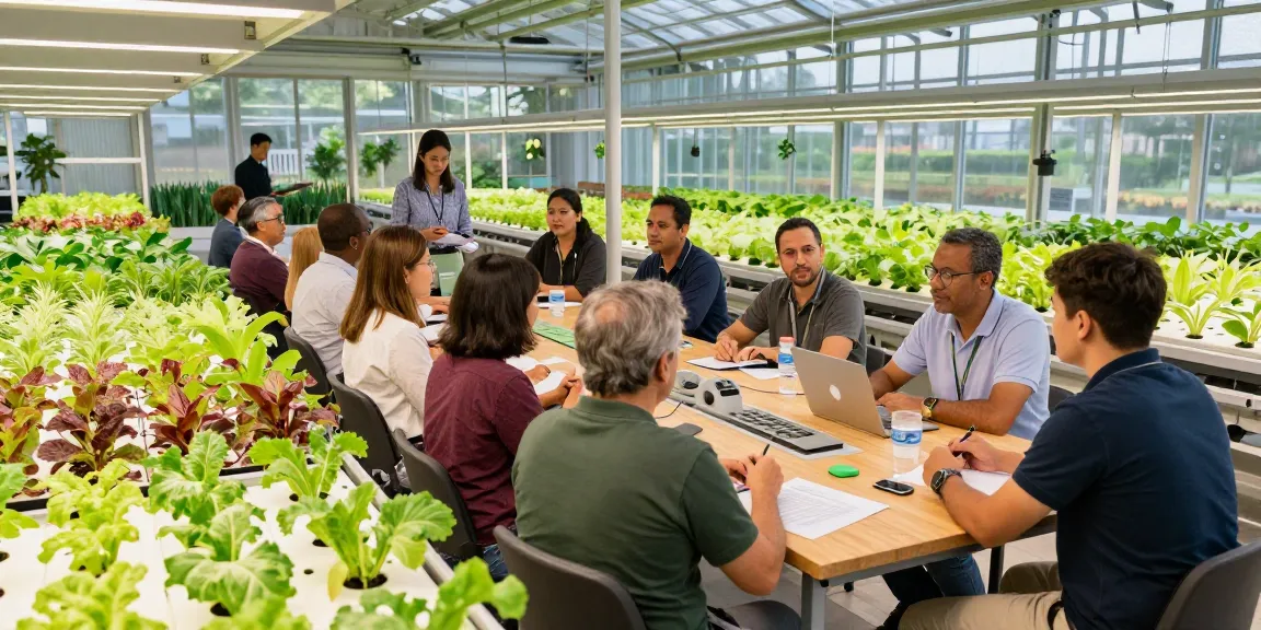 CIKA4D indoor agriculture team collaborating in a modern facility.