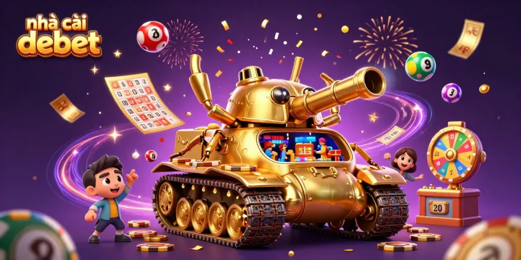Engage with exciting games at nhà cái debet, featuring a vibrant casino carnival.