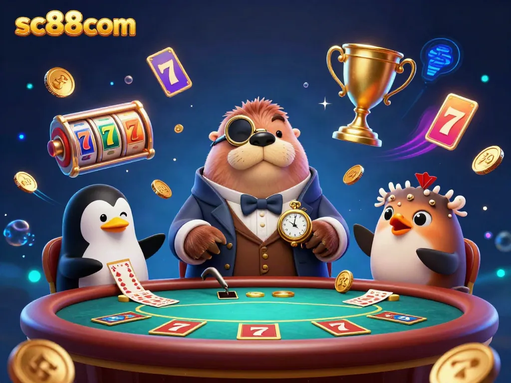 Engage with sc88com's vibrant casino world while you play thrilling slots with a jovial walrus!