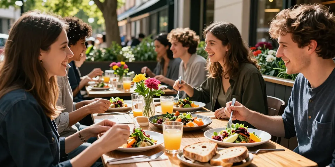 Indulge in vegetarian dining in Utrecht with colorful dishes and a welcoming atmosphere