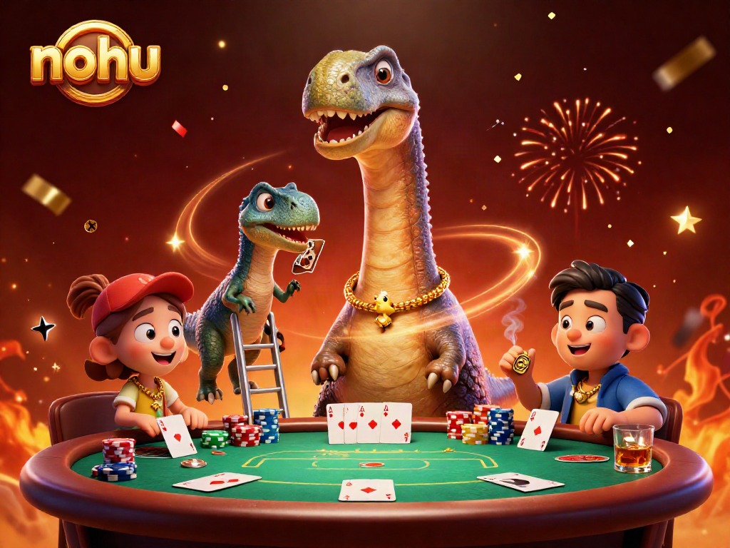 Experience the thrill of nohu during this high-stakes poker showdown with dynamic characters and vibrant casino atmosphere.