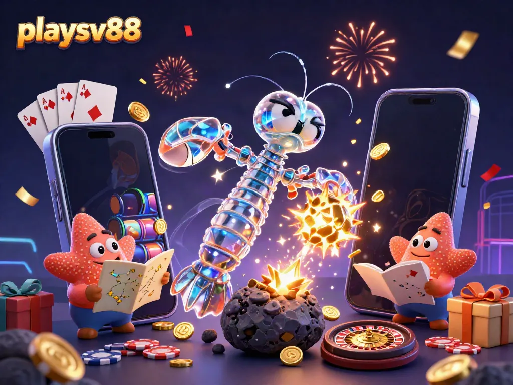 Experience thrilling wins with playsv88's vibrant gaming atmosphere featuring an explosive scene of action and rewards.
