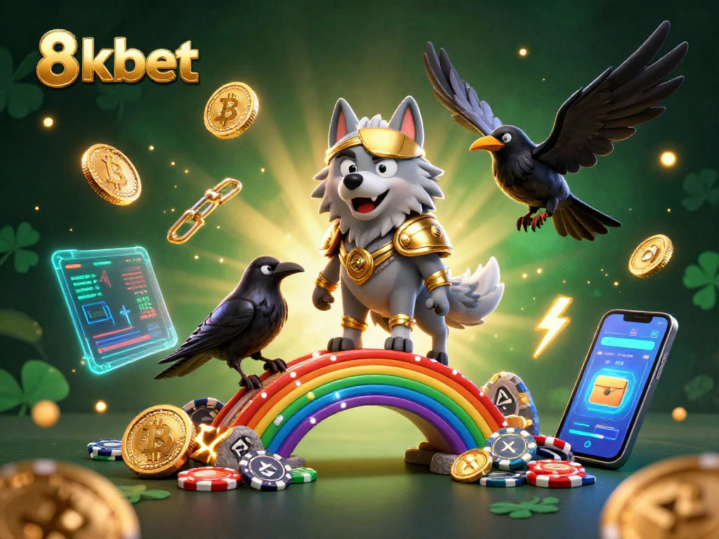 Experience thrilling gaming action at 8kbet with a Norse-themed digital casino illustration.