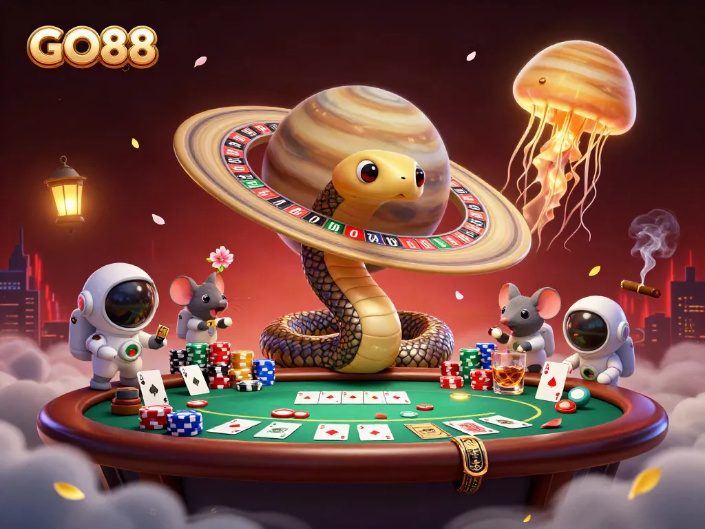 Enhance your gameplay at GO88 with dynamic betting action in a vibrant casino scene.