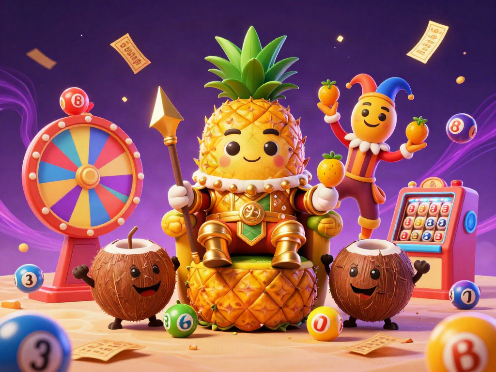 Engage with thrilling lottery games at 87BD featuring a vibrant beach casino scene.