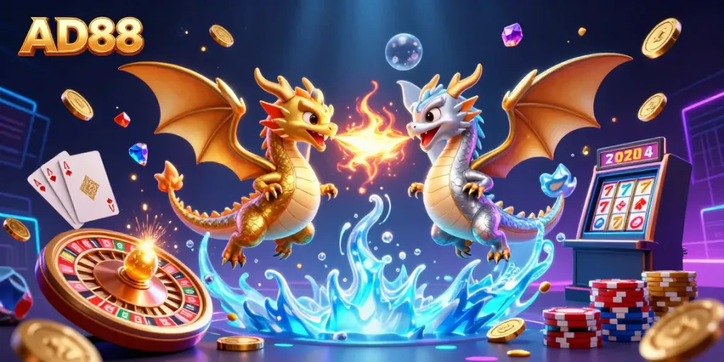 Engage with AD88's thrilling gaming world featuring dazzling dragons, generous rewards, and exciting casino action.