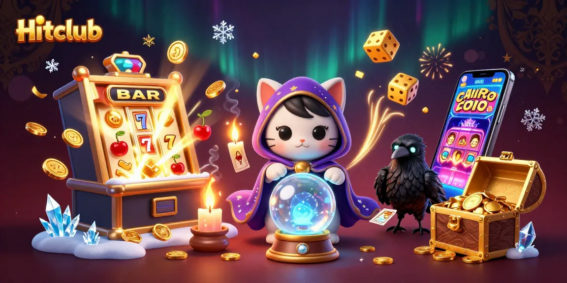 Hitclub offers a captivating array of gaming experiences, showcased through an enchanting 3D illustration of luck and fortune.