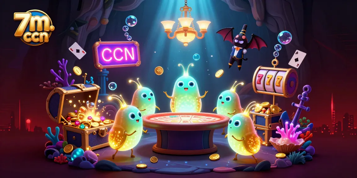 Experience vibrant gameplay at 7m cnn inside a bioluminescent casino cave illuminated by glowworms.