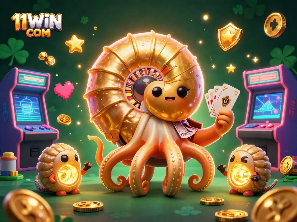 Experience the thrill of gaming with 11WIN COM’s vibrant casino arcade scene featuring roulette and cards.