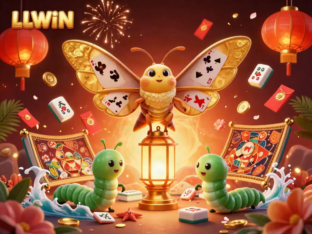 Engage in thrilling gameplay at LLWIN with a captivating 3D casino-themed illustration showcasing vibrant elements.